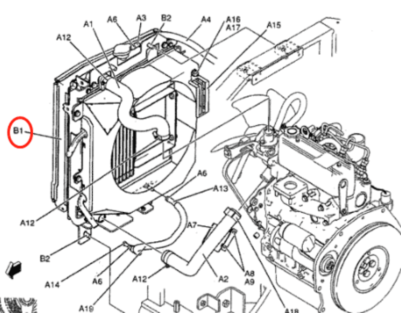 For Kobelco Excavator 17SR - 3 Hydraulic Radiator Core Assembly PU05P00015F1 - Fab Heavy Parts