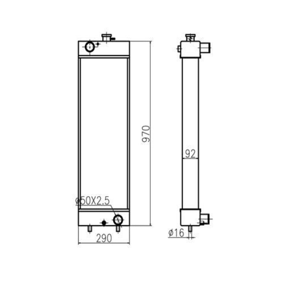 For Kobelco Excavator SK130 - 8 Hydraulic Radiator Core Assembly - Fab Heavy Parts