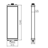 Past Voor Komatsu Bulldozer D155A-6 D155AX-6 D155A-6R D155AX-6A Hydraulische Radiator Kern Montage 17A-03-41111