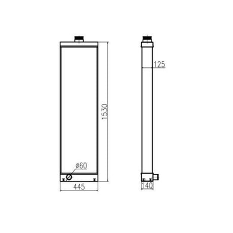 Fits For Komatsu Dump Truck HD785-7 Hydraulic Radiator Core Assembly 561-03-81632 561-03-81631
