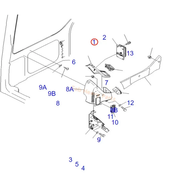 Fits For Komatsu Excavator PC128UU-2 Monitor 7835-11-2004