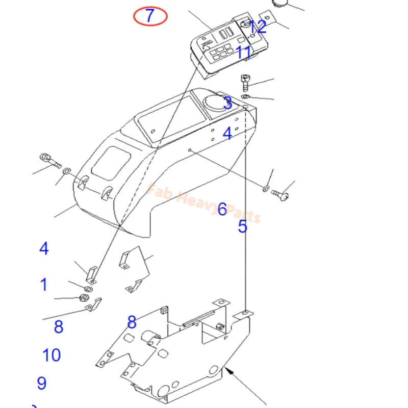 Fits For Komatsu Excavator PC350-6Z PC350LC-6Z Monitor LCD Display Panel 7834-75-2003