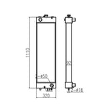 Past Voor Komatsu Graafmachine PC190NLC-8 PC190LC-8 PC180NLC-7-E0 Hydraulische Radiator Core Assembly 21K-03-72122