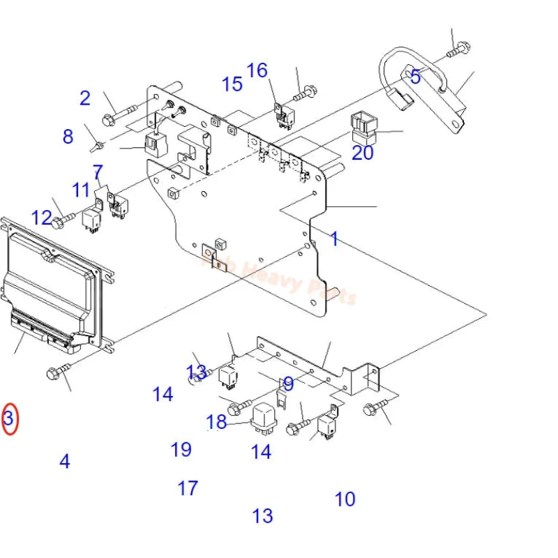 Fits For Komatsu Excavator PC210-8K PC210LC-8K PC210NLC-8K Controller V-ECU 7835-46-1005