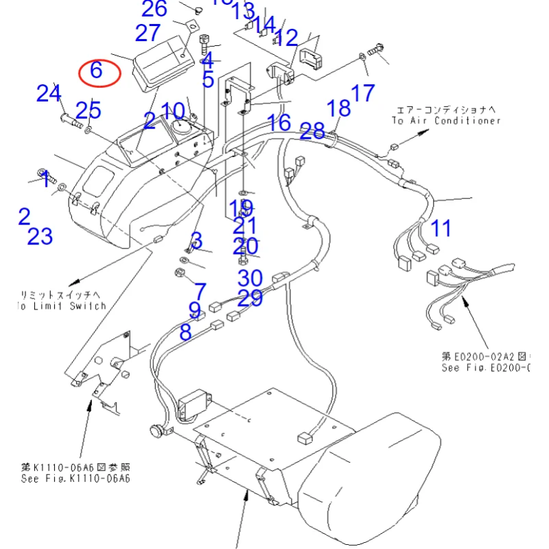 Fits For Komatsu Excavator PC350-6 PC350LC-6 Monitor LCD Display Panel 7834-75-2002
