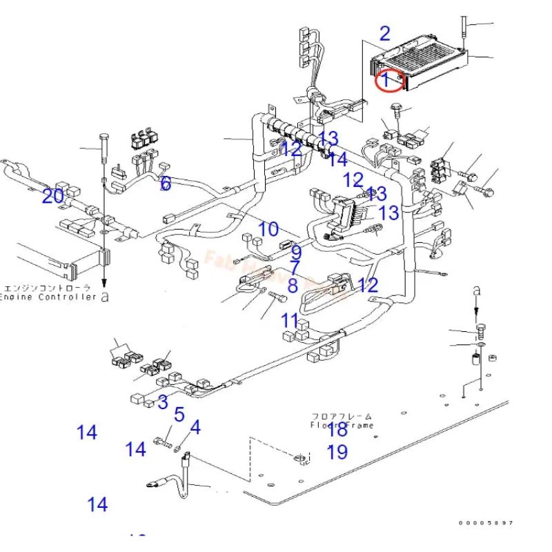 Fits For Komatsu Excavator PC650-7-M1 PC650LC-7-M1 Computer Control Panel 7835-28-3000