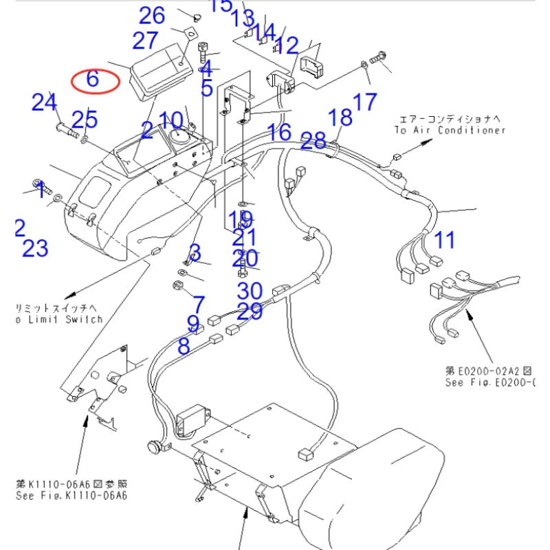 Fits For Komatsu Mobile Crusher and Recycler BZ120-1 BR200T-1 BR200T-1A Monitor LCD Display Panel 7834-75-2002