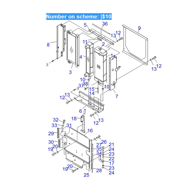 Fits pour le chargeur de roues Komatsu WA150-5 WA150L-5 WA150PZ-5 RADIATEUR HYDRAULIQUE CORE RADIATEUR 416-03-31107