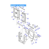 コマツホイールローダーWA430-6 WA430-6E0油圧ラジエーターコアアセンブリ424-03-41111に適合