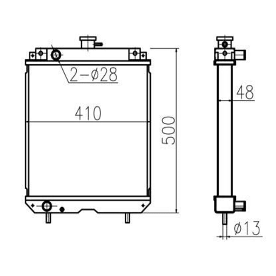 For Kubota DGW400 Hydraulic Radiator Core Assembly - Fab Heavy Parts