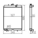 For Kubota F11 Hydraulic Radiator Assembly - Fab Heavy Parts