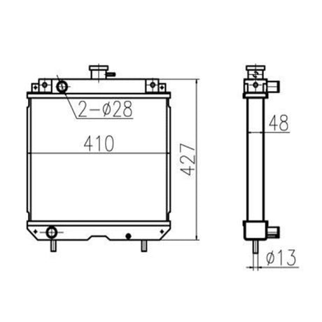 For Kubota R1 - 211 Hydraulic Radiator Assembly - Fab Heavy Parts