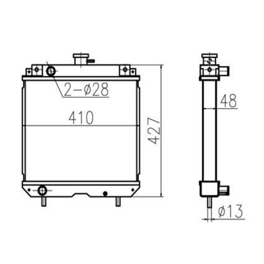 For Kubota R1 - 211 Hydraulic Radiator Assembly - Fab Heavy Parts