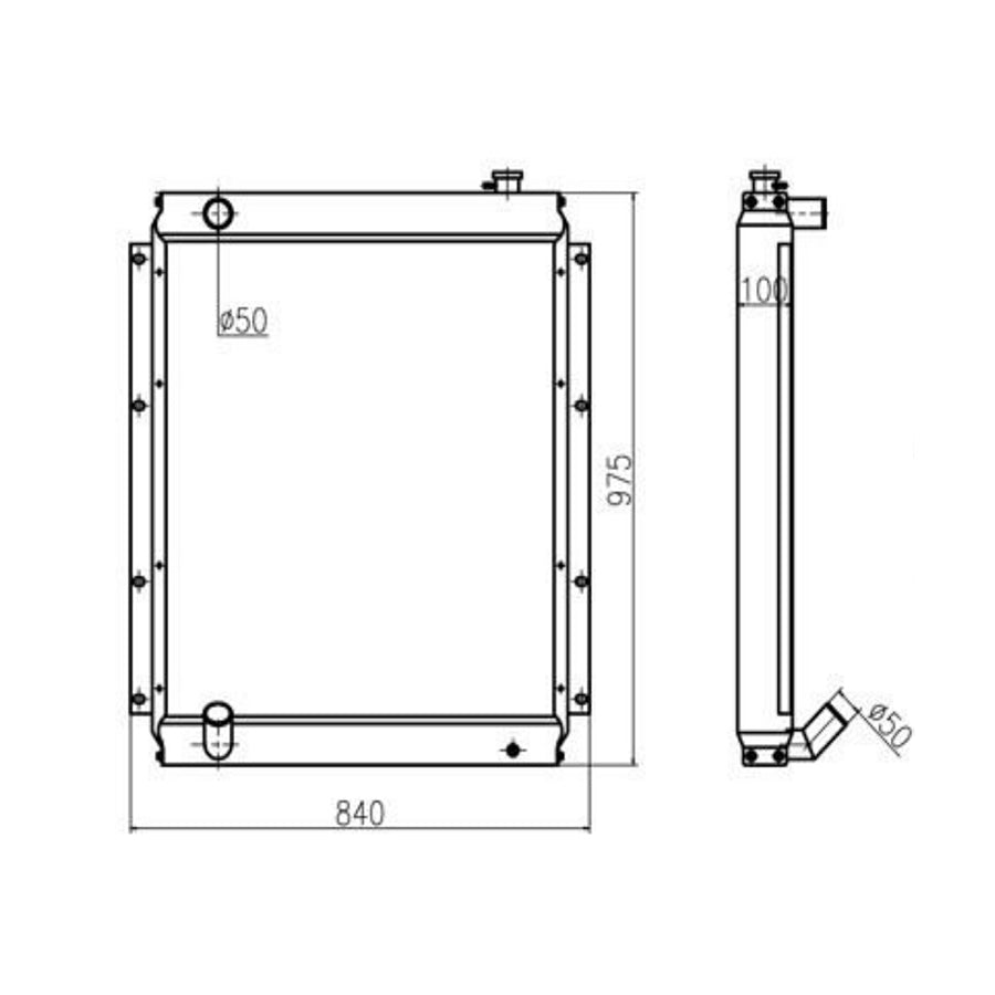 For Sany Excavator SY215C-8 Hydraulic Radiator Core Assembly