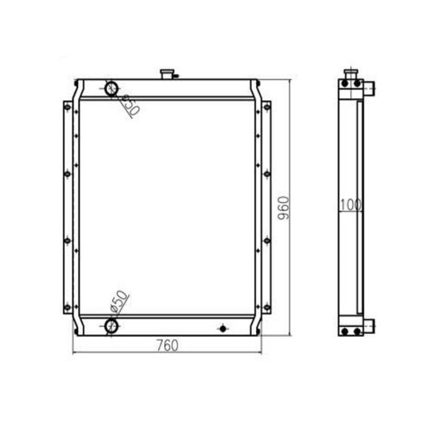 For Sany Excavator SY215C - 8S Hydraulic Radiator Core Assembly - Fab Heavy Parts
