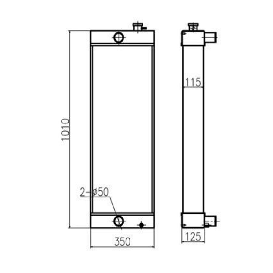 Sany掘削機SY215C-9 SY225C-9油圧ラジエーターコアアセンブリの場合