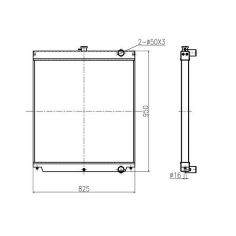For Sany Excavator SY235 - 8S SY235C - 8 SY235C - 9 SY305C - 9H Hydraulic Radiator Core Assembly - Fab Heavy Parts