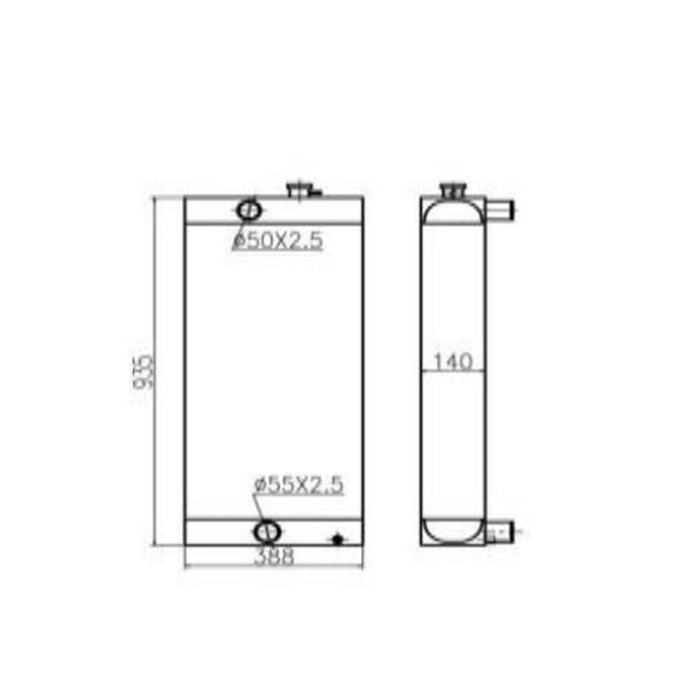 For Sany Excavator SY235-9 Hydraulic Radiator Core Assembly