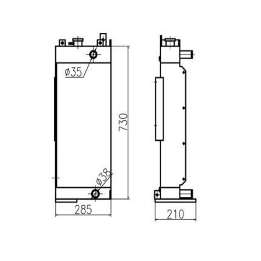 For Sany Excavator SY60B Hydraulic Radiator Core Assembly - Fab Heavy Parts