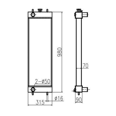 For Sumitomo Excavator SH130 - 5 Hydraulic Radiator Core Assembly - Fab Heavy Parts