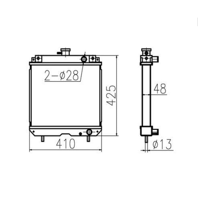 For Yanmar EE213 Hydraulic Radiator Core Assembly 119255 - 44501 - Fab Heavy Parts