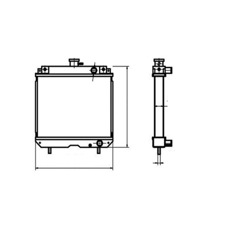 For Yanmar F190 F210 F230 F250 Hydraulic Radiator Core Assembly 119854 - 44500 - Fab Heavy Parts