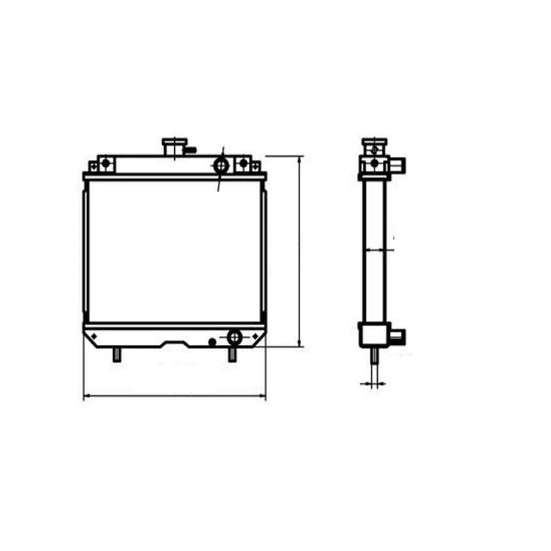 For Yanmar F190 F210 F230 F250 Hydraulic Radiator Core Assembly 119854 - 44500 - Fab Heavy Parts