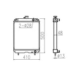 For Yanmar GC221 Hydraulic Radiator Core Assembly 119624-44500