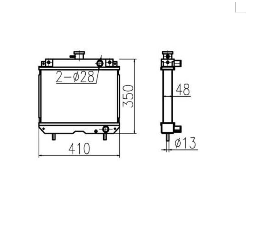 For Yanmar GP8 GP10 Hydraulic Radiator Core Assembly 119254 - 44510 - Fab Heavy Parts