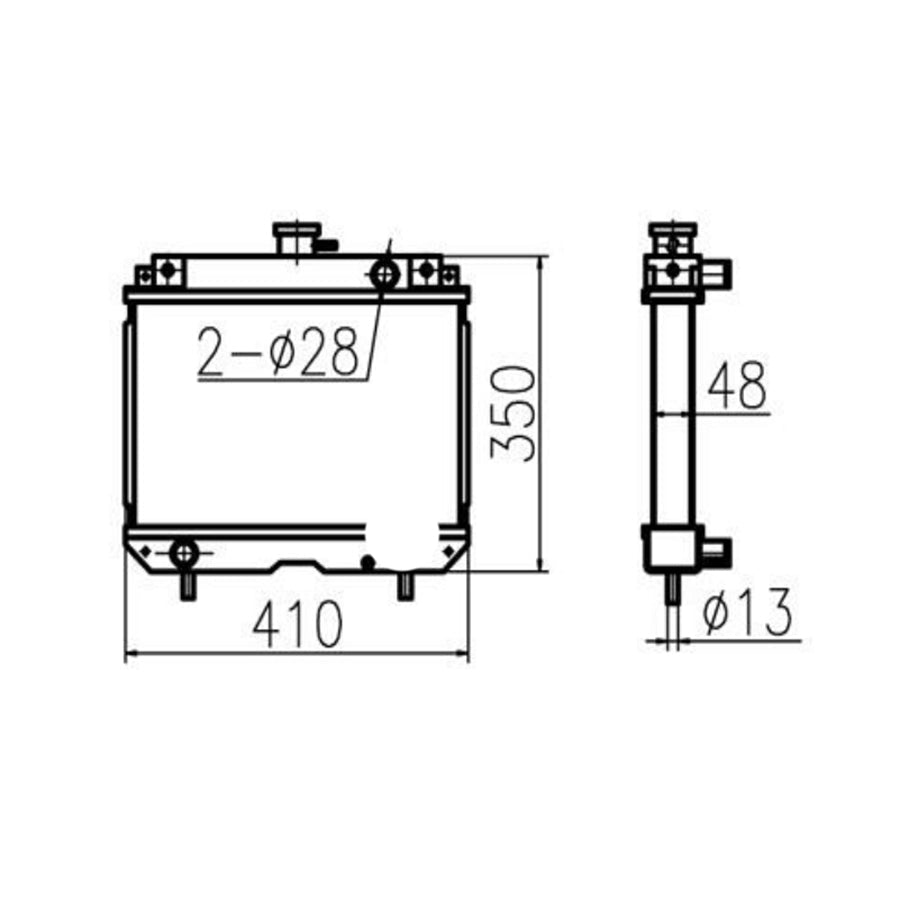 For Yanmar MT136 MT146 MT156 Hydraulic Radiator Core Assembly 198163 - 00600 - Fab Heavy Parts