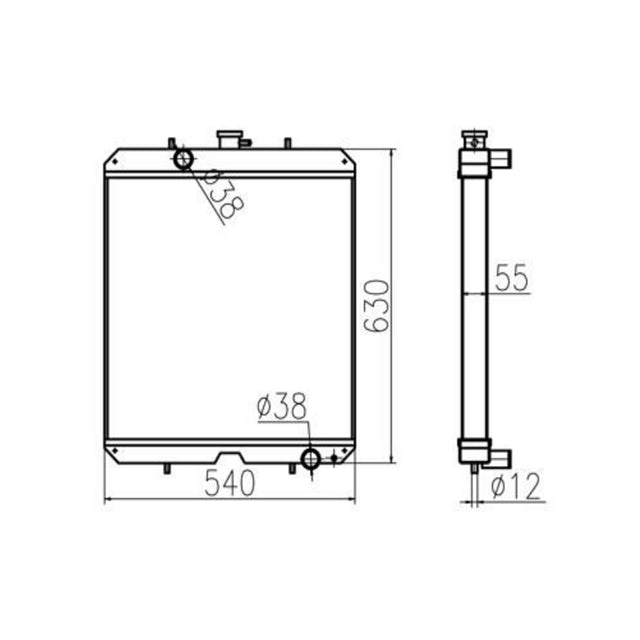 Para Yanmar VIO90 VIO80NS Conjunto del núcleo del radiador hidráulico