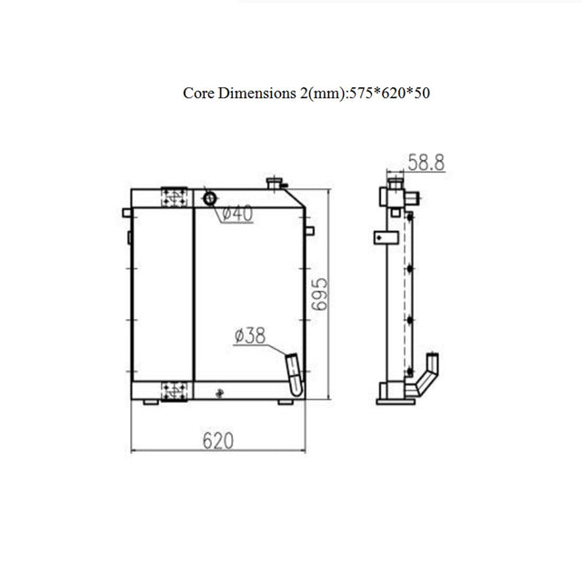 For YUCHAI Excavator YC60-8 Hydraulic Radiator Core Assembly