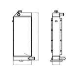 Voor YUCHAI graafmachine YC85-8 hydraulische radiatorkernconstructie