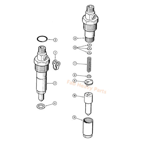 Injection de carburant JR919331 Convient pour le moteur de boîtier 4390 6590 Tracteur 8820 8830 2096 850E 855E 550E 550G 450C 455C