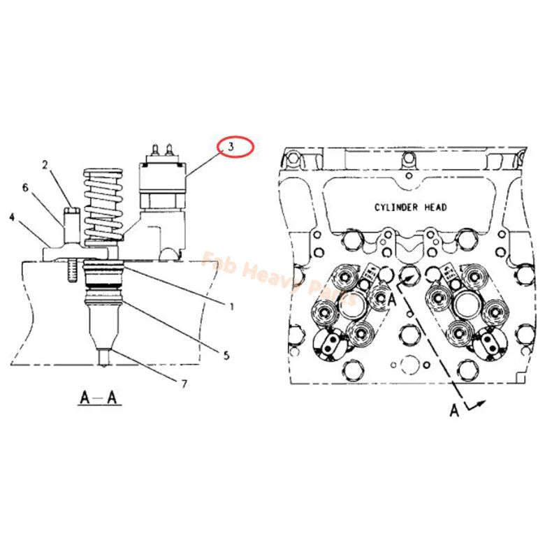 Fuel Injector 10R - 0967 10R0967 Fits for Caterpillar CAT Engine 3176 3054 Excavator 345B 345BL Backhoe Loader 416C 428C, Remanufactured - Fab Heavy Parts