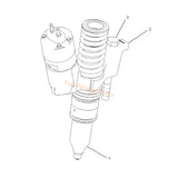 Wtryskiwacz paliwa 10R1274 10R-1274 Pasuje do silnika Caterpillar CAT C13, regenerowany