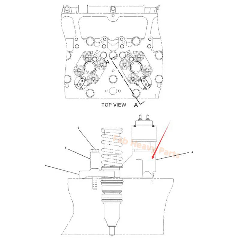 Fuel Injector 170 - 5252 1705252 Fits for Caterpillar CAT Engine C - 10 C - 12 Excavator 345B 365B Dump Truck 725 730, Remanufactured - Fab Heavy Parts