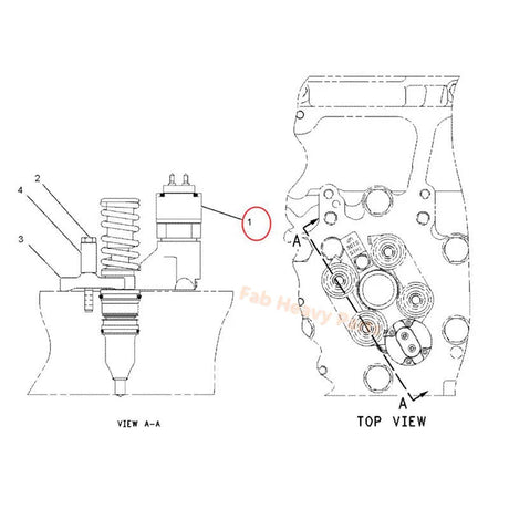 Fuel Injector 203 - 7685 2037685 Fits for Caterpillar CAT Engine C10 Excavator 345B II 365B Truck 725 730, Remanufactured - Fab Heavy Parts