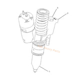 Drivstoffinjektor 249-0705 2490705 Passer til Caterpillar CAT Engine C13 Gravemaskin 349 352 355 Hjullaster 980 980L 980M 982 982M, Reprodusert