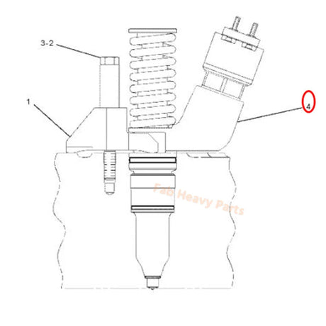 Fuel Injector 253 - 0615 2530615 Fits for Caterpillar CAT Engine C15 C27 Truck 770 770G 777C 777D 777F 777G Loader 980G 980H 992K 993K, Remanufactured - Fab Heavy Parts