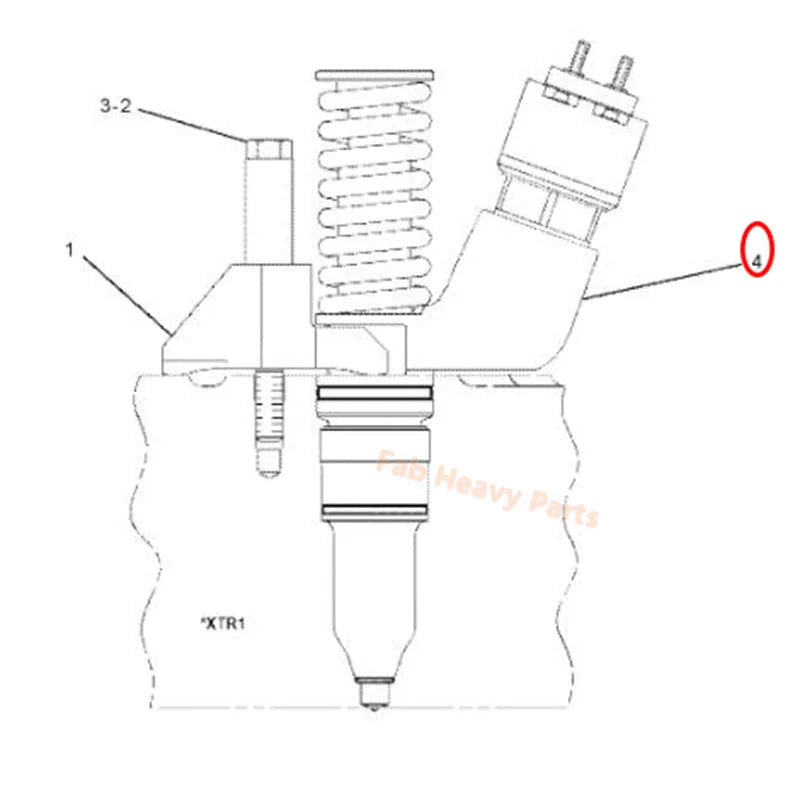 Fuel Injector 374 - 0750 3740750 Fits for Caterpillar CAT Engine C15 C32 Excavator 365C 374D L Tractor 621B 621G 623G 627F 627G 631D 637D, Remanufactured - Fab Heavy Parts