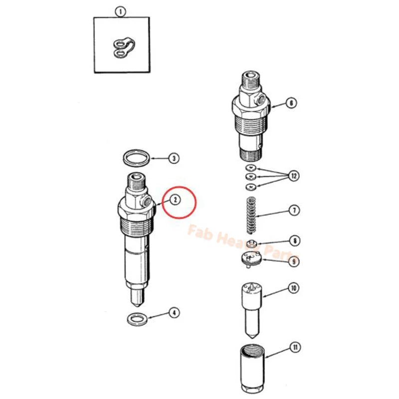 Fuel Injector J914472 Fits for CASE Engine 4390 6590 Tractor 8820 8830 6000 6500 2096 550 550E 450C 455C - Fab Heavy Parts