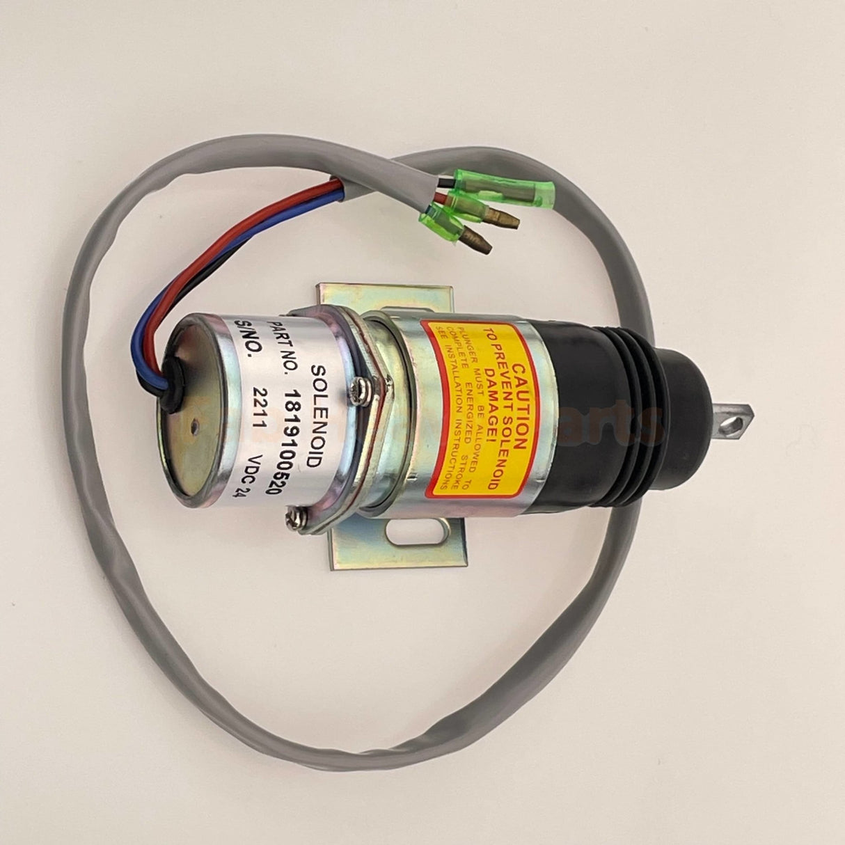 Fuel Shutoff Solenoid 1819100520 MV2 - 17A Fits Isuzu 4JG1 4JG2 6BG1 6BB1 Engine, 24V - Fab Heavy Parts