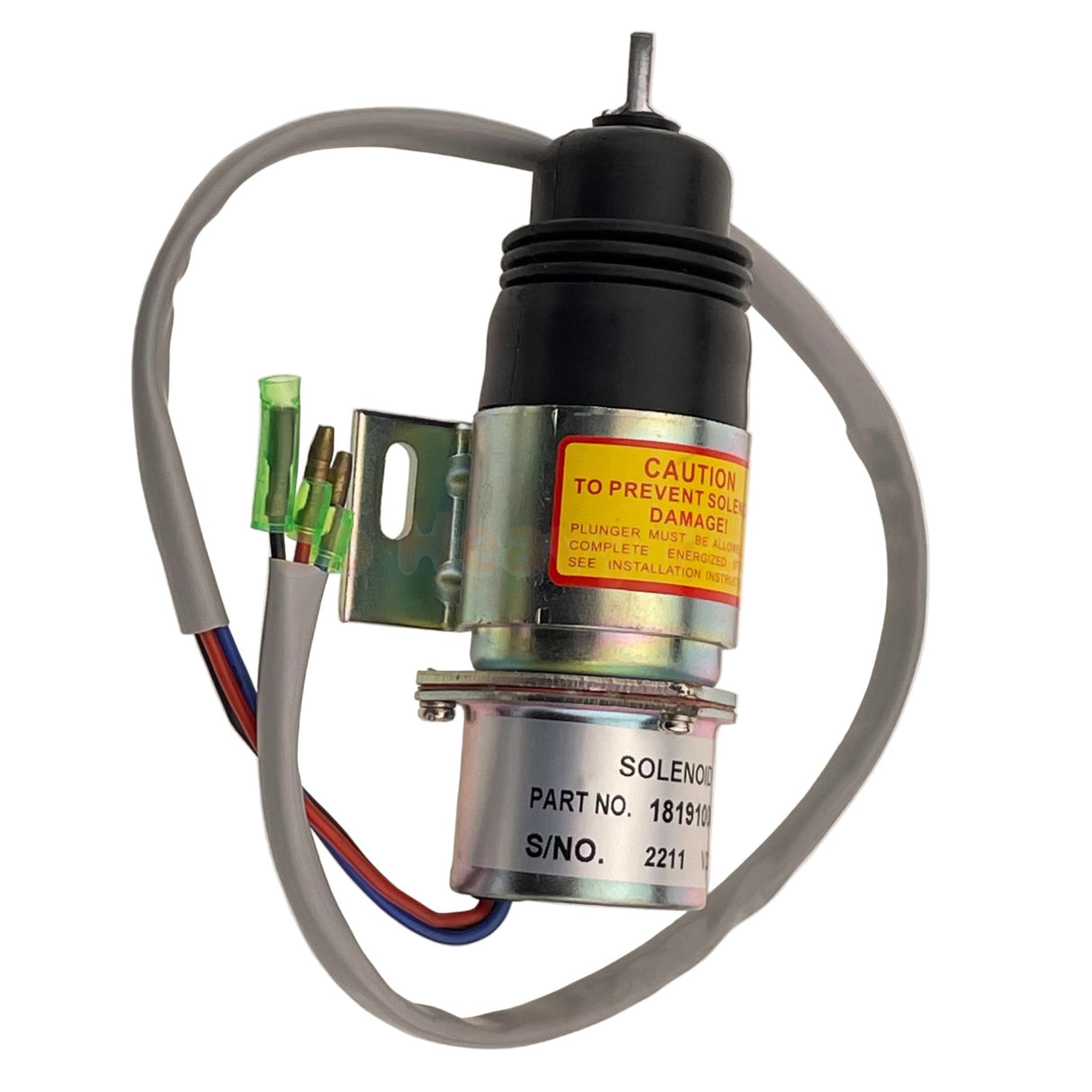Fuel Shutoff Solenoid 1819100520 MV2 - 17A Fits Isuzu 4JG1 4JG2 6BG1 6BB1 Engine, 24V - Fab Heavy Parts