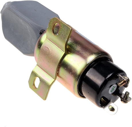 Fuel Shutoff Stop Solenoid 1751 - 24E7U1B1S5A SA - 3766 - T Fits for Cummins, 24V - Fab Heavy Parts