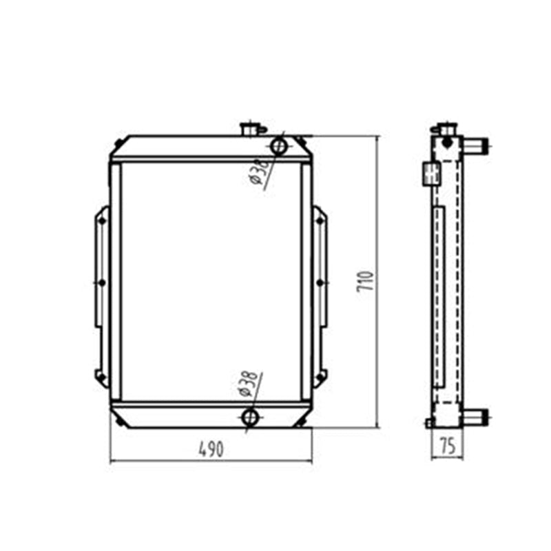 Hydraulic Radiator 11M8 - 40022 for Hyundai Excavator R55 - 7 R55W - 7 - Fab Heavy Parts