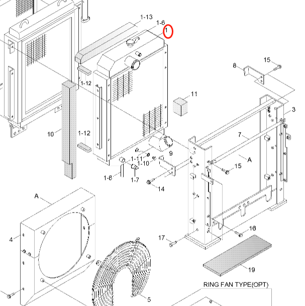 Hydraulic Radiator 11N4 - 43720 11N4 - 43110 11N4 - 40020 11N4 - 43200 for Hyundai Excavator R140 - 7 - Fab Heavy Parts