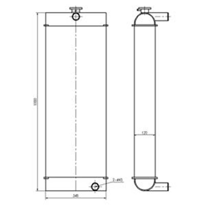 Hydraulic Radiator 11Q4 - 44021 11Q4 - 42012 11Q5 - 43001 11Q5 - 42100 for Hyundai Excavator R140LC - 9 R140W - 9 R160LC - 9 R170W - 9 R180LC - 9 - Fab Heavy Parts