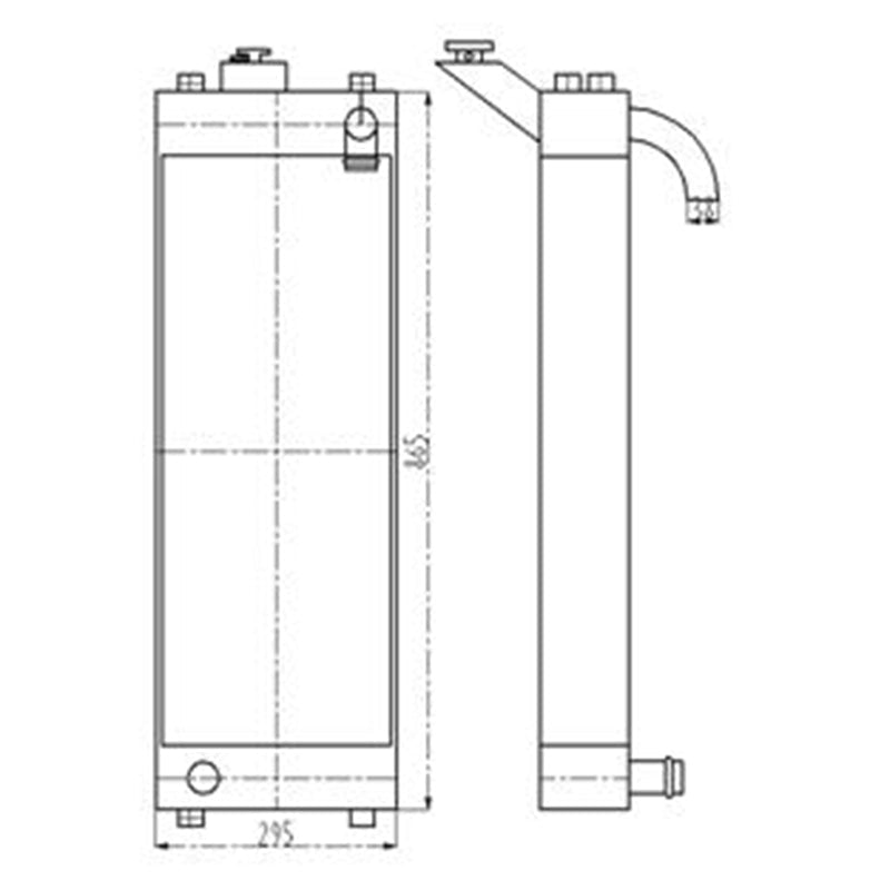 Hydraulic Radiator 11Y - 03 - 34211 11Y - 03 - 34111 Fits for Komatsu D31EX - 22 D37PX - 22 Bulldozers - Fab Heavy Parts