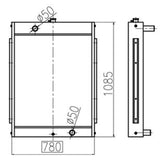 Hydraulic Radiator 13B81000A 202 - 00094A for Doosan Excavator S210W - V S170W - V S180W - V S225NLC - V - Fab Heavy Parts